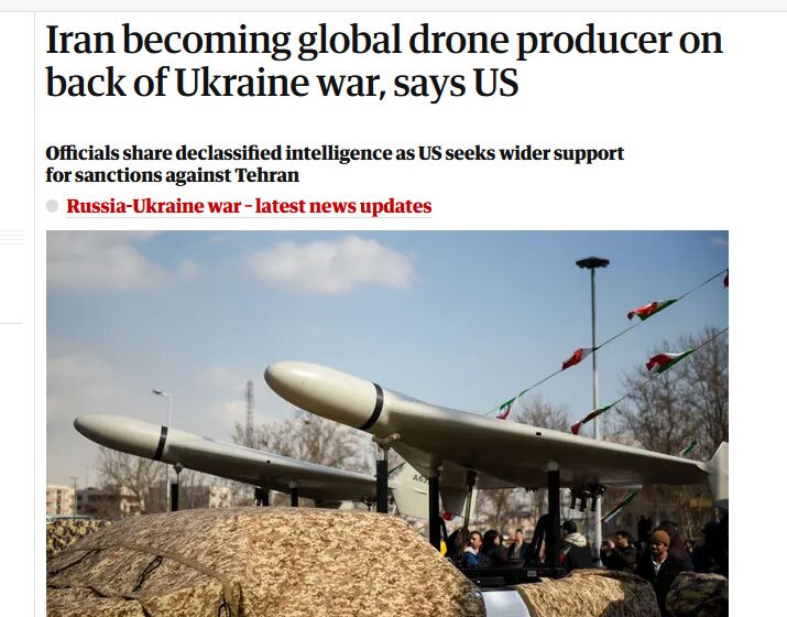 گزارش اطلاعاتی آمریکا: ایران رهبر جهانی در تولید پهپادهای ارزان و موثر است