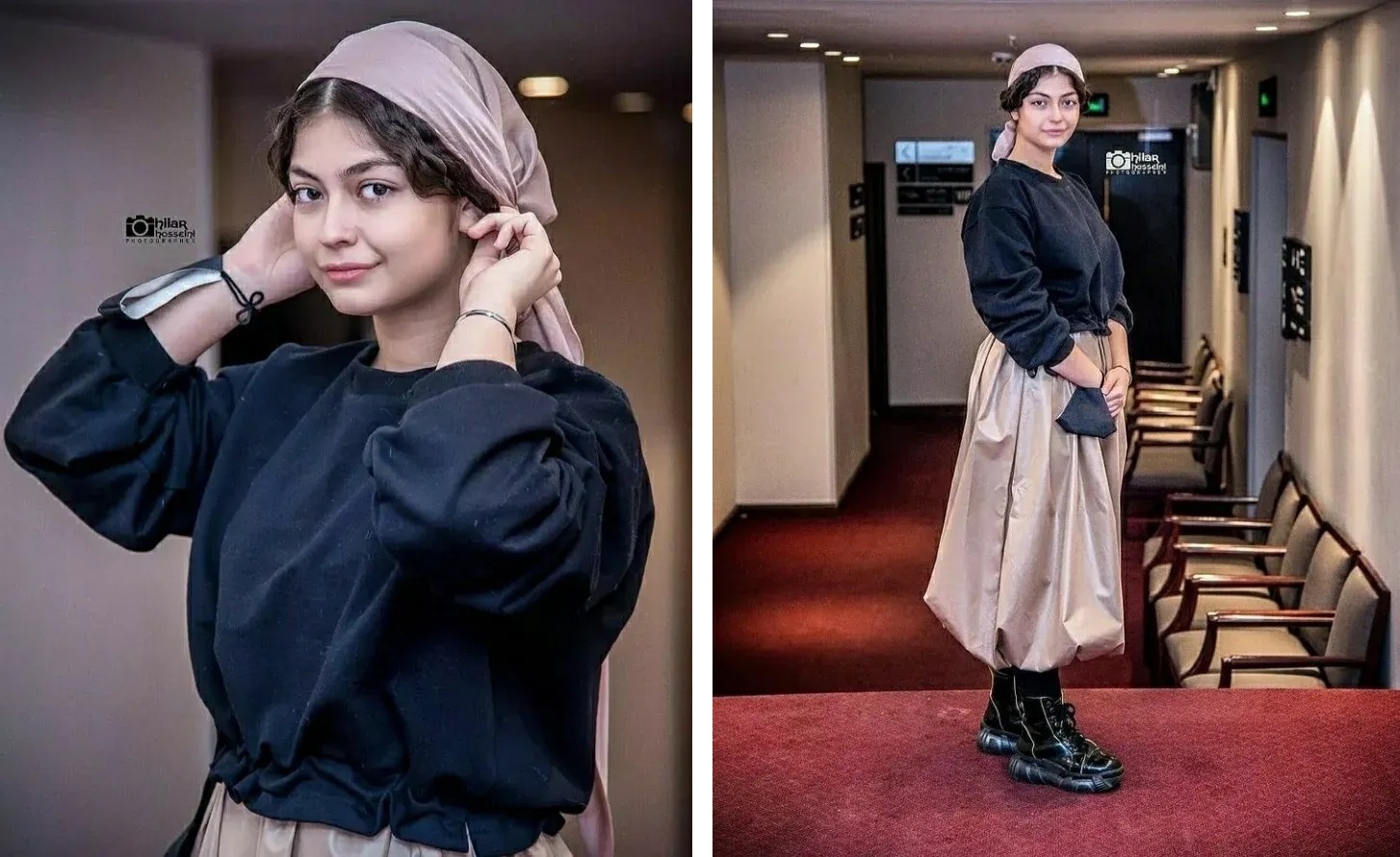 تیپ متفاوت گلنسا خواهر جیران (عکس)