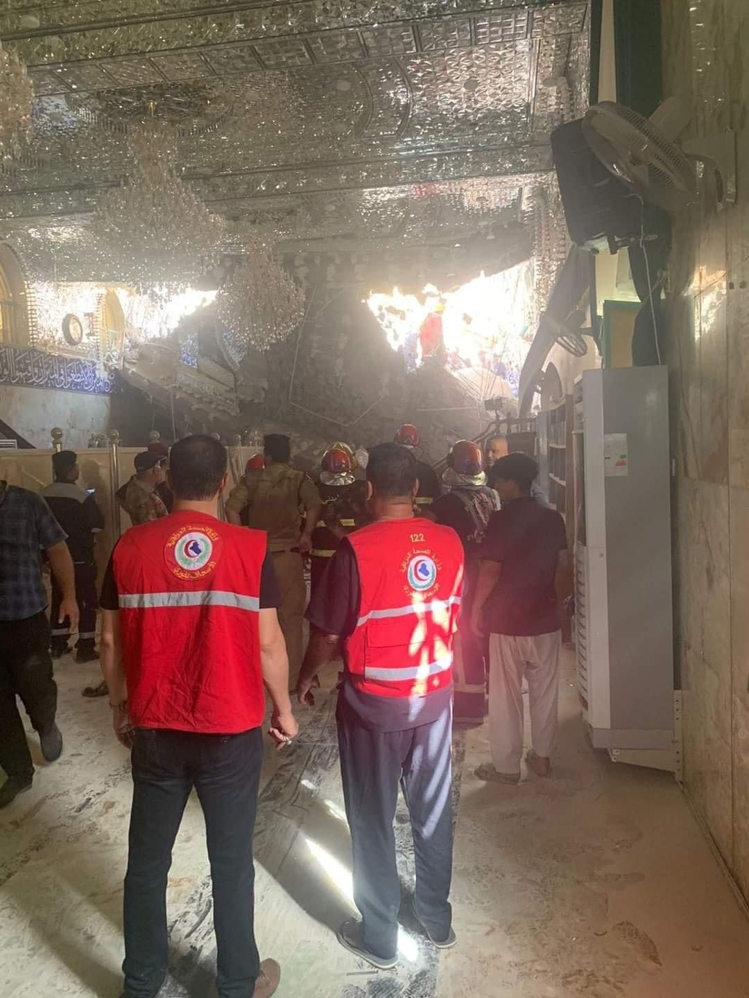 عراق / ریزش تپه‌ روی زیارتگاه