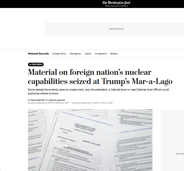 کشف اسناد محرمانه هسته ای و نظامی در اقامتگاه ترامپ کشف اسناد محرمانه هسته ای و نظامی در اقامتگاه ترامپ