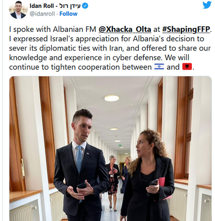 اسراییل: قدردانی از اقدام آلبانی در قطع روابط با ایران/ حاضریم به آنها در دفاع سایبری کمک کنیم