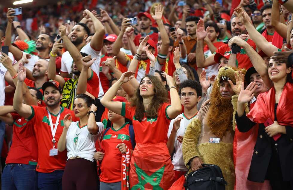 حاشیه بازی فرانسه - مراکش (+عکس) / از شادی مکرون تا دلداری امپایه به اشرف حکیمی