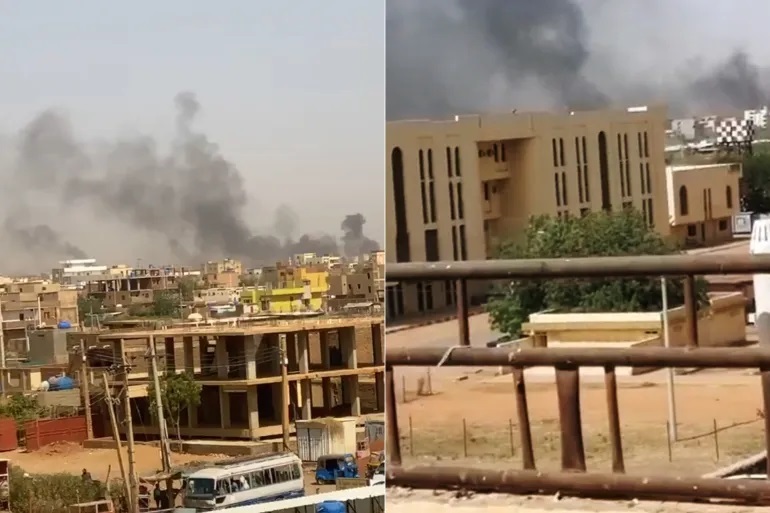 درگیری نیروهای نظامی در پایتخت سودان / استفاده از جنگ و تسلیحات سنگین/ آتش سوزی در فرودگاه / تلاش برای کنترل حکومت درگیری نیروهای نظامی در پایتخت سودان / استفاده از جنگ و تسلیحات سنگین/ آتش سوزی در فرودگاه / تلاش برای کنترل حکومت