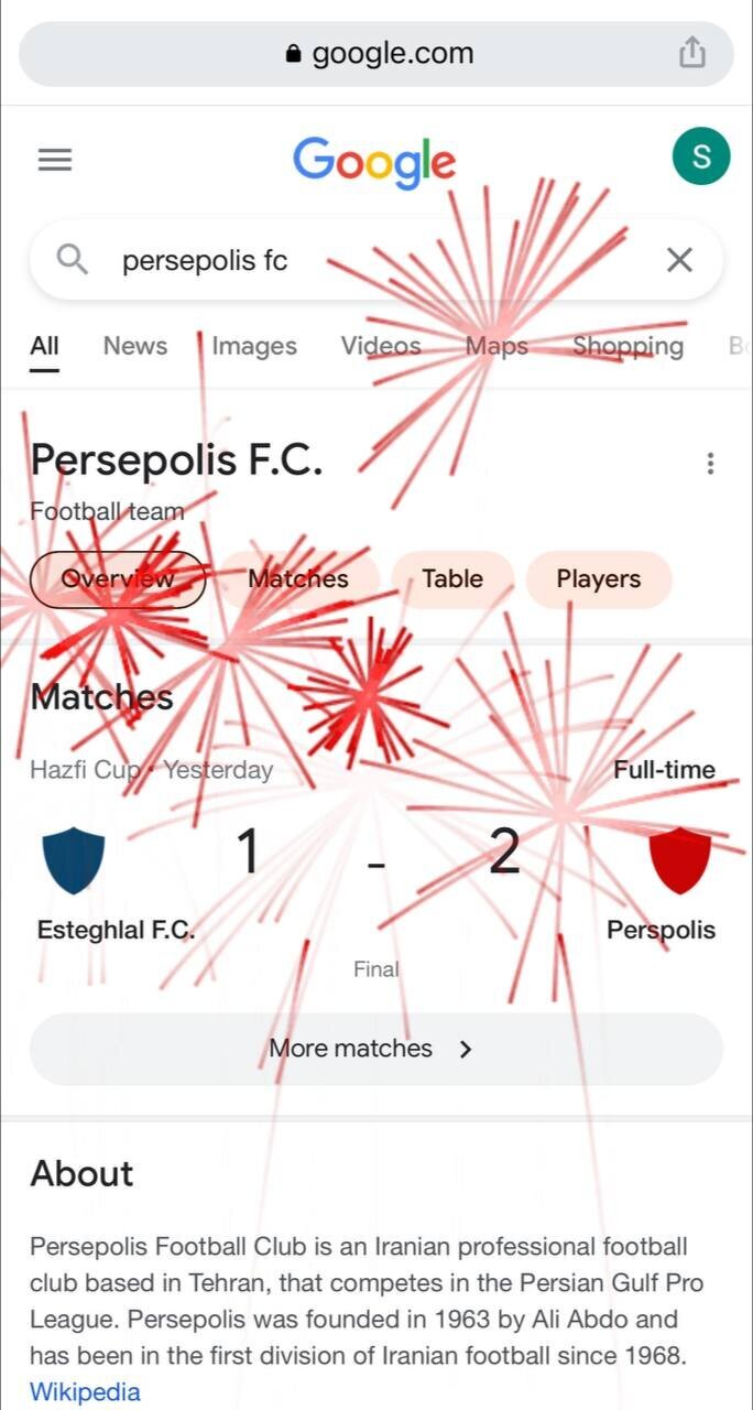 آتش بازی گوگل برای پرسپولیس (عکس)