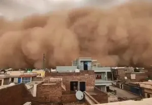 طوفان وحشتناک در شهر بیکانر در هند
