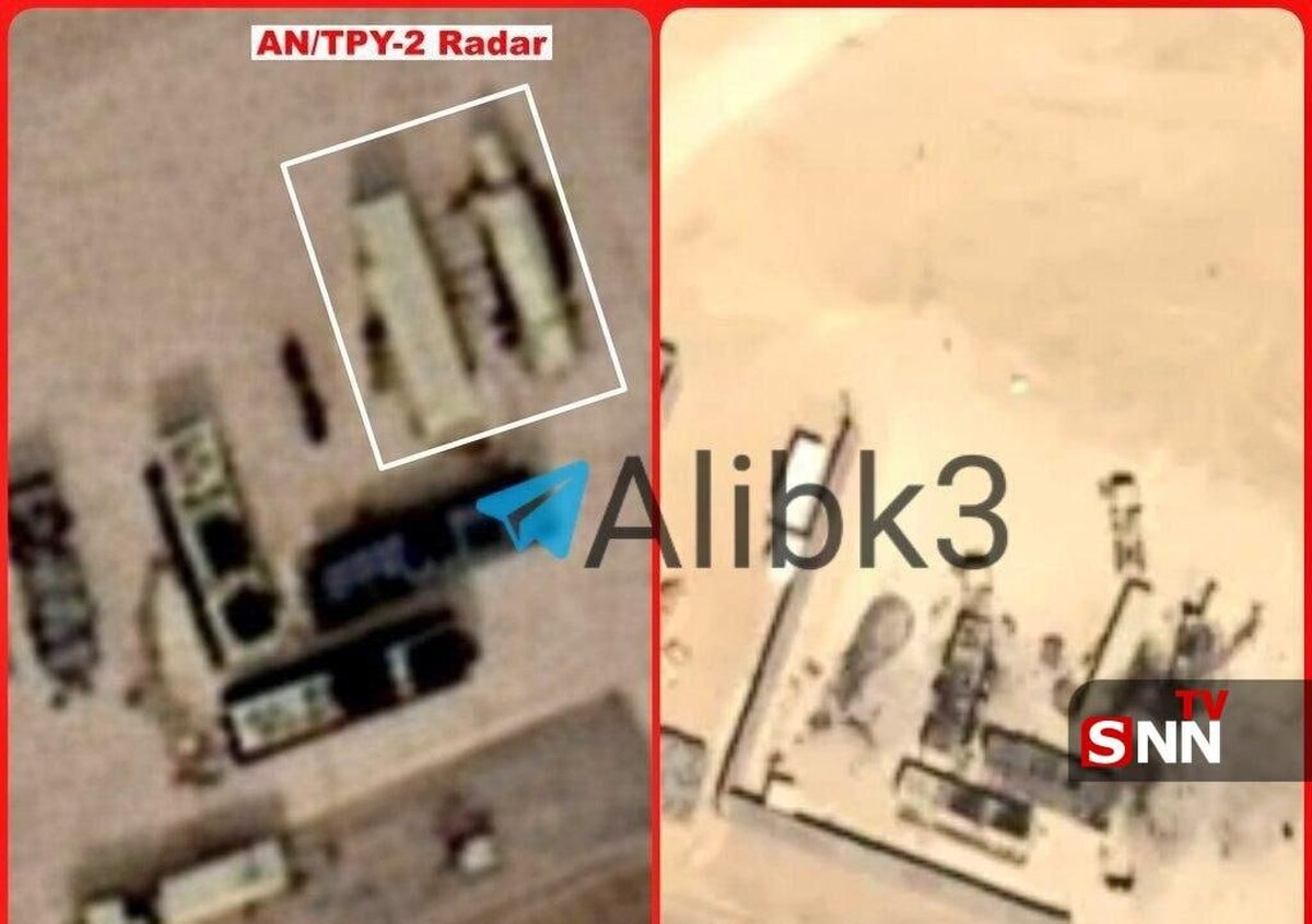 رادار پیشرفته AN/TPY-2 در پایگاه هوایی «موفق السلطی» در اردن رادار پیشرفته AN/TPY-2 را که در پایگاه هوایی «موفق السلطی» در اردن