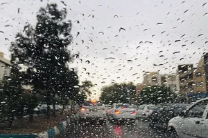 تصاویری از بارش باران بهاری در قصرشیرین