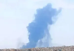 لحظه اصابت یکی از موشک‌های ایران در تل‌آویو