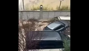 سیل کوش‌آداسی: خودروها در جریان آب شناور شدند