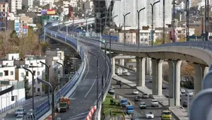 انسداد شبانه تونل نیایش و پل صدر در تاریخ ۶ اسفند