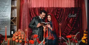لحظات خوش در اولین یلدای مریم مومن و سهیل قاصدی (فیلم)
