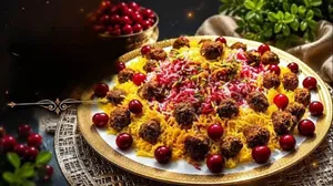 طرز تهیه آلبالو پلو با گوشت قلقلی مجلسی