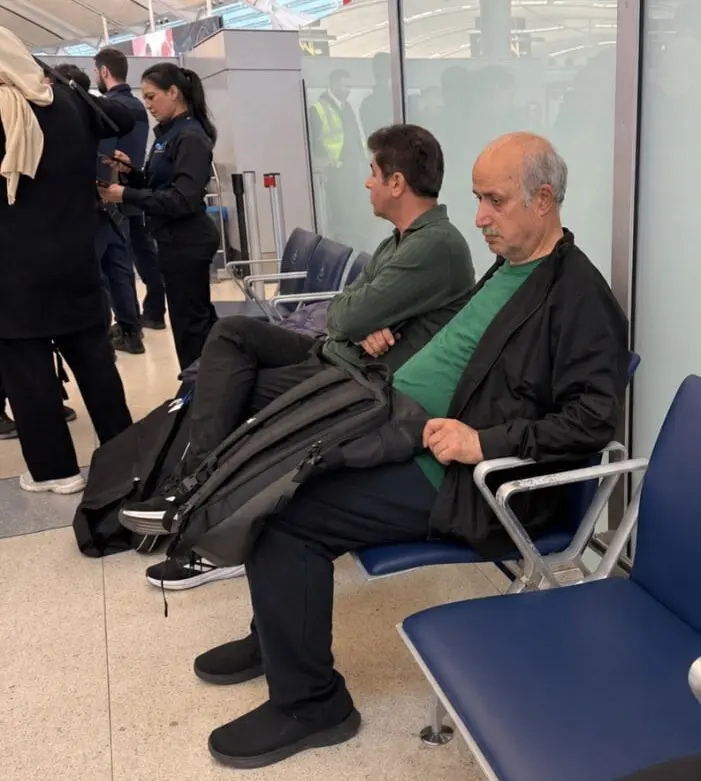 مهدی تاج در فرودگاه کانادا