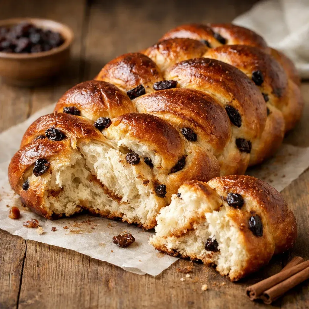 نان چالای کشمش و دارچین